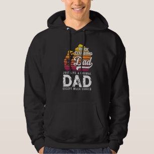 Retro Rock Climbing Dad Just Like A Normal Dad Fat Hoodie