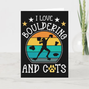 Retro Rock Climbing Vintage I Love Bouldering And Card