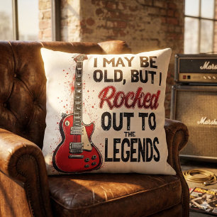 Retro Rock Guitar Classic Music Nostalgia Design Cushion