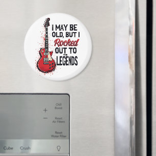 Retro Rock Guitar Classic Music Nostalgia Design Magnet