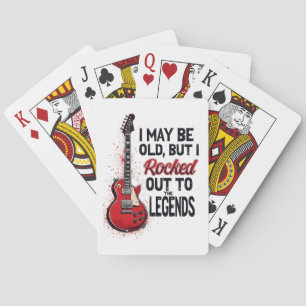 Retro Rock Guitar Classic Music Nostalgia Design Playing Cards