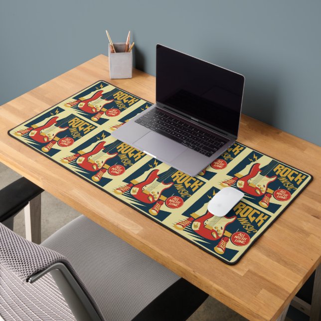 Retro Rock Music Desk Mat (Office 2)