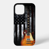 Retro Rock N Roll American Flag Guitar