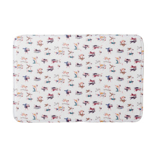 Retro Rock & Roll, Jiving, Dancing background Bath Mat