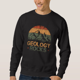 Retro Rock Science Paleontology  Geology Sweatshirt