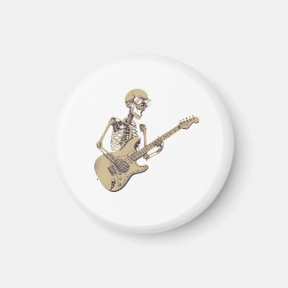 Retro Rock Skeleton Guitar Graphic Magnet