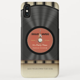 Retro Rock Vinyl LP Record iPhone XS Max Case