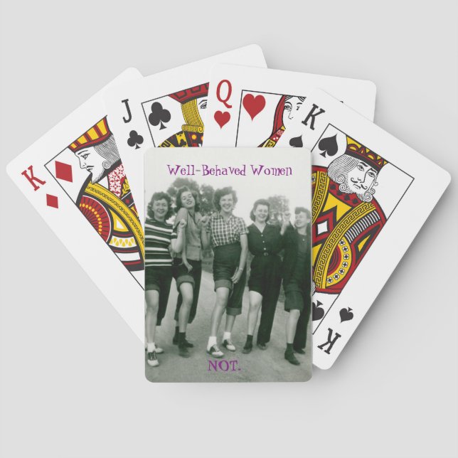 Retro/Rockabilly Women Playing Cards (Back)
