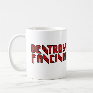 Retro Rocker - Destroy Fascism Coffee Mug