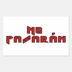 Retro Rocker - No Pasaran Rectangular Sticker