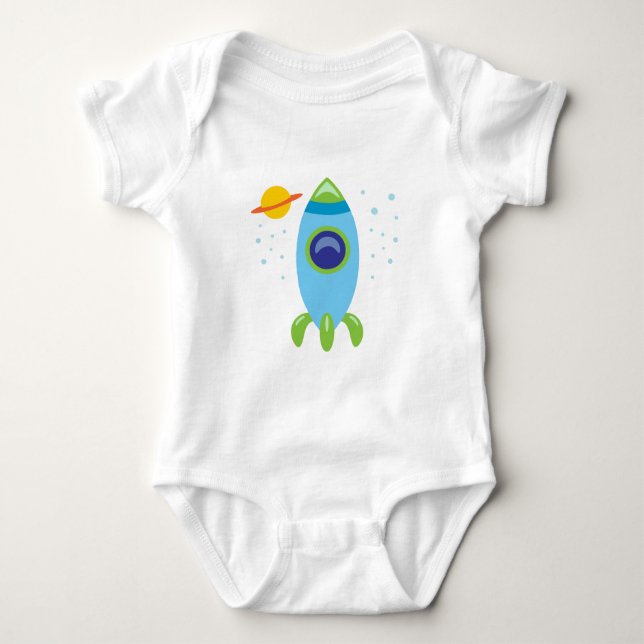 Retro Rocket Baby Bodysuit (Front)