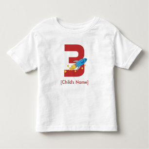Retro Rocket Birthday Toddler T-Shirt