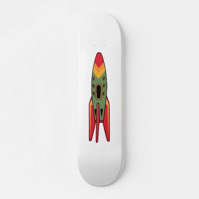 Retro Rocket - Colour Skateboard (Front)