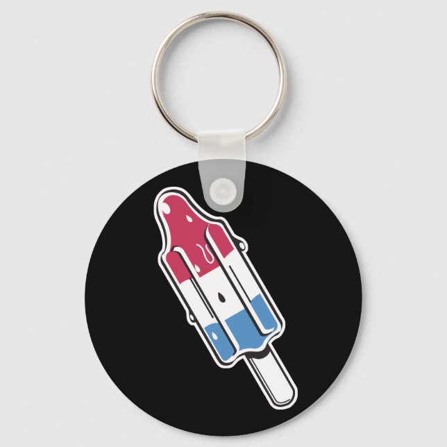 retro rocket ice pop key ring (Front)