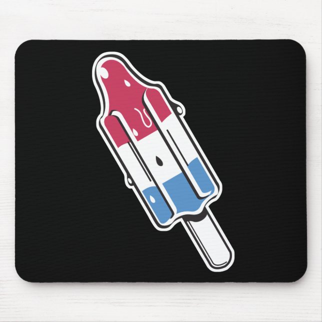 retro rocket ice pop mouse pad (Front)