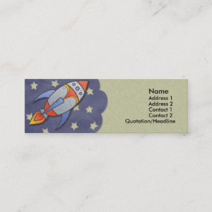 Retro Rocket Kids Skinny Profile Cards