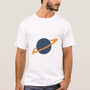Retro Rocket Ship Orbiting Dark Planet - Outer Spa T-Shirt