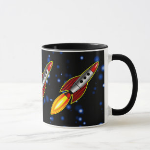 Retro Rockets - Customised Mug