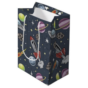 Retro Rockets Medium Gift Bag