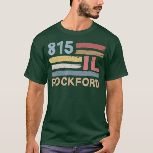 Retro Rockford Area Code 815 Residents State Illin T-Shirt