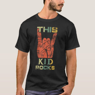 Retro Rocks Hand Metal Sign Rock Rocker Metal Kids T-Shirt