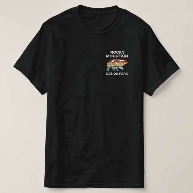 RETRO ROCKY MOUNTAIN NATIONAL PARK COLORADO BEAR T-Shirt (Design Front)