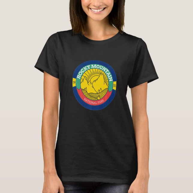 Retro Rocky Mountain National Park Colorado Souven T-Shirt (Front)