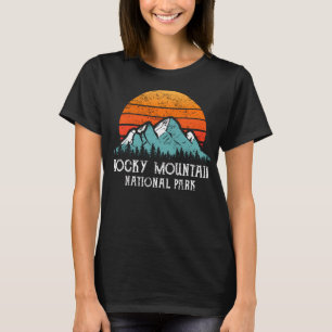 Retro Rocky Mountain National Park Distressed Rock T-Shirt
