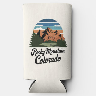 Retro Rocky Mountain National Park Seltzer Can Cooler
