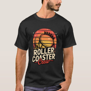 Retro Roller Coaster Crew Theme Park Design T-Shirt