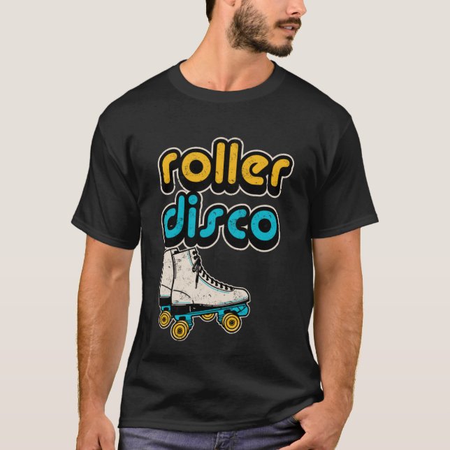 Retro Roller Disco 80's Disco T-Shirt (Front)