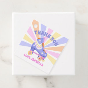 Retro Roller Skate Thank You Favour Tags