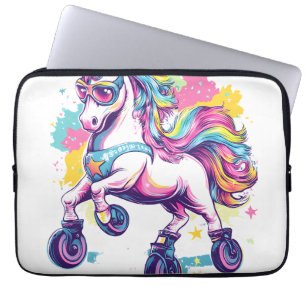 Retro Roller Skate Unicorn (1) Laptop Sleeve