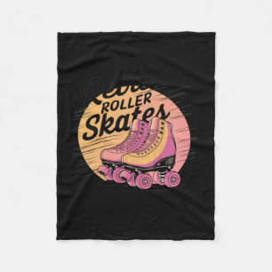 Retro Roller Skates - 80s Vibes Sticker1 Fleece Blanket