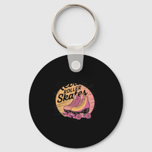 Retro Roller Skates - 80s Vibes Sticker1  Key Ring