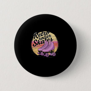 Retro Roller Skates - 80s Vibes Sticker3 6 Cm Round Badge