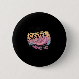 Retro Roller Skates - 80s Vibes Sticker6 6 Cm Round Badge