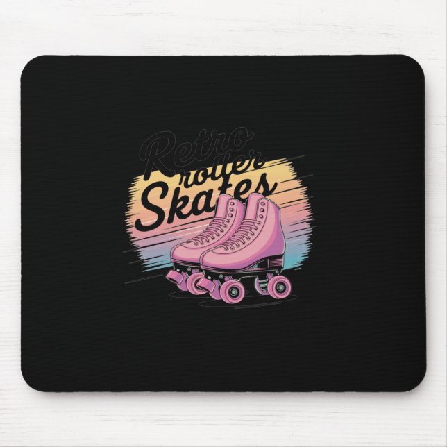 Retro Roller Skates - 80s Vibes Sticker6  Mouse Pad (Front)