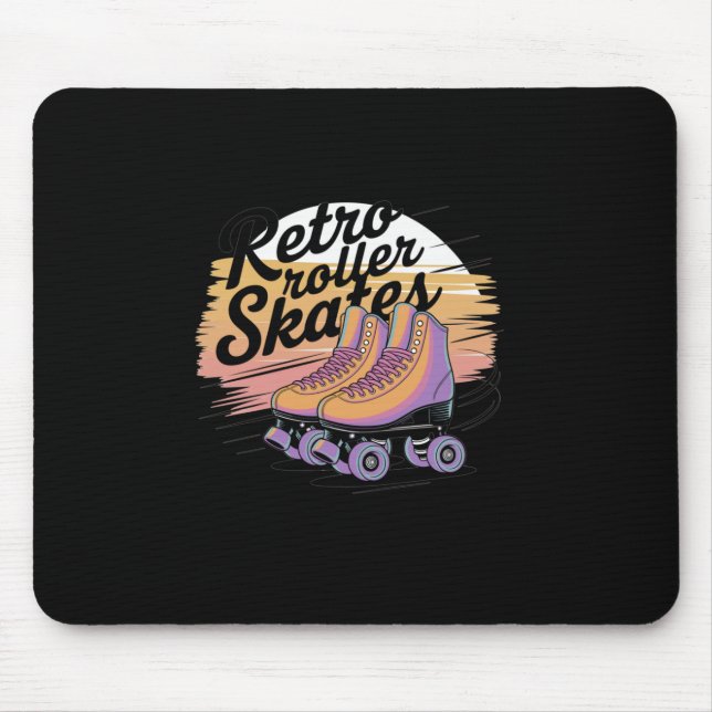 Retro Roller Skates - 80s Vibes Sticker7  Mouse Pad (Front)