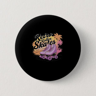 Retro Roller Skates - 80s Vibes Sticker8 6 Cm Round Badge