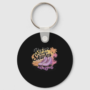 Retro Roller Skates - 80s Vibes Sticker8 Key Ring