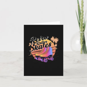 Retro Roller Skates - 80s Vibes Sticker Card