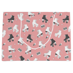 Retro Roller Skates and Cassette Tapes Large Gift Bag