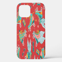 Retro Roller Skates: Bright Red Background