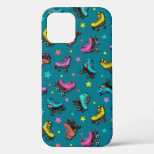Retro Roller Skates & Stars iPhone 12 Case