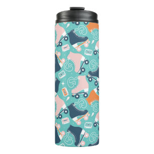 Retro Roller Skates: Vintage Cassette Thermal Tumbler