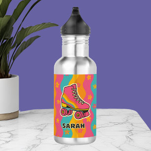 Retro Roller Skating Girls 532 Ml Water Bottle
