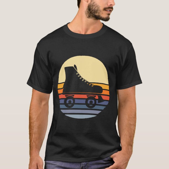 Retro Rollerblades Roller Skate T-Shirt (Front)