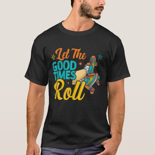 Retro Rollerskates 80's Derby Roller Skating for T T-Shirt (Front)