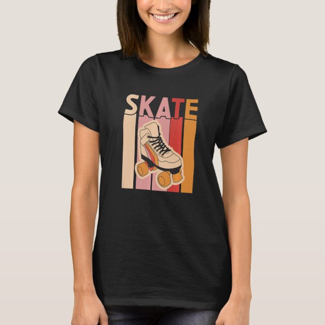 Retro Rollerskates 80's Derby Roller Skating for T T-Shirt (Front)